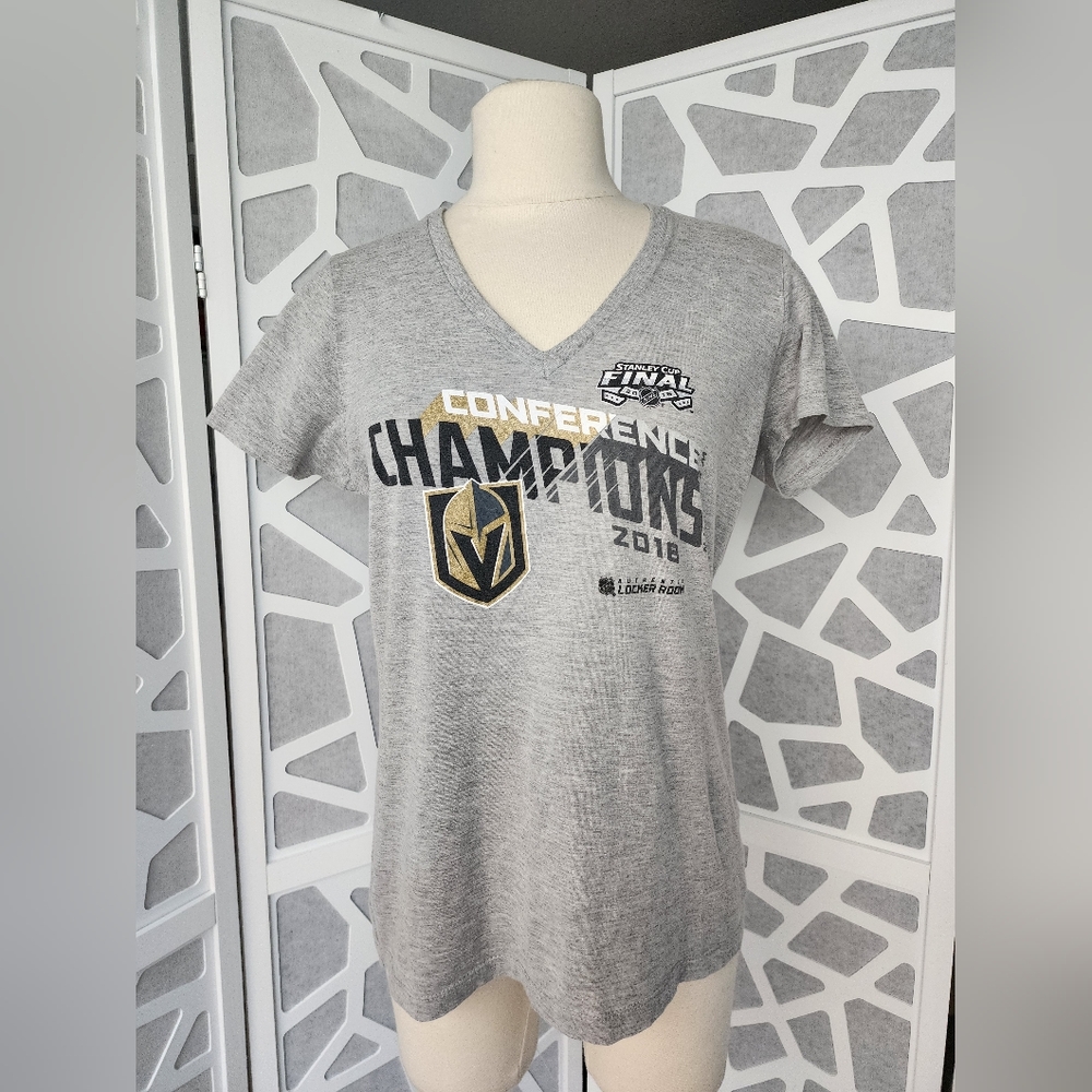 Fanatics Vegas Golden Knights V-neck Tee Western conference champ women's Medium